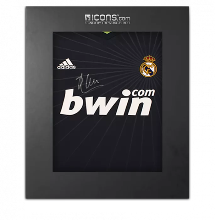 Xabi Alonso Front Signed Real Madrid 2010-11 Away Shirt In Deluxe Packaging