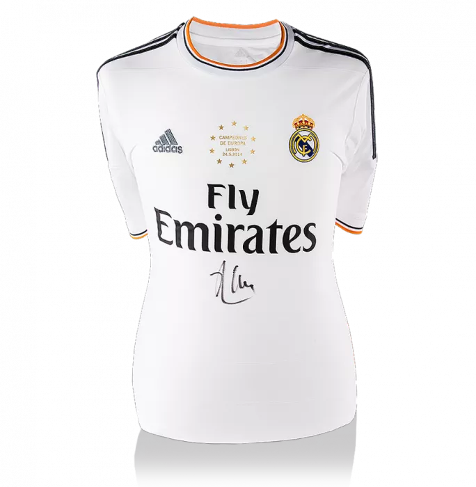 Xabi Alonso Front Signed Real Madrid 2013-14 Home Shirt: Campeones De Europa Edition
