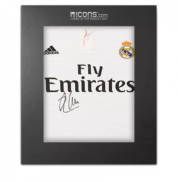 Xabi Alonso Front Signed Real Madrid 2014-15 Home Shirt In Deluxe Packaging
