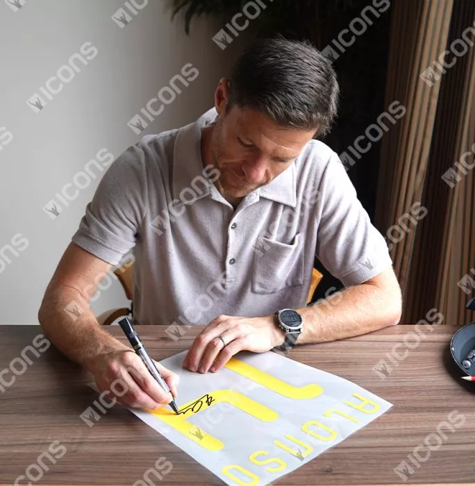 Xabi Alonso Official 2010 FIFA World Cup™ Back Signed And Framed Spain 2010 Home Shirt