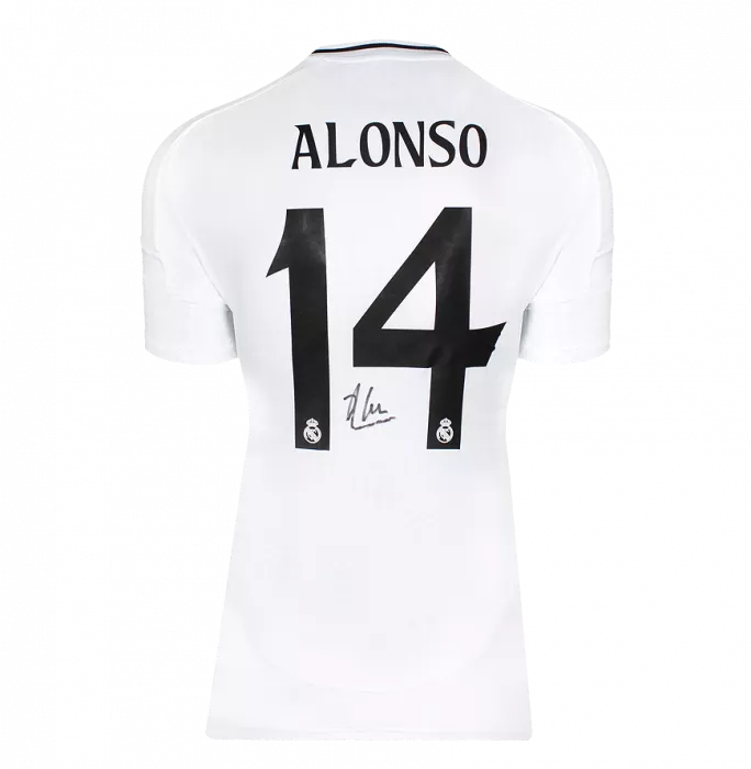 Xabi Alonso Official UEFA Champions League Back Signed And Hero Framed Real Madrid 2024-25 Home Shirt
