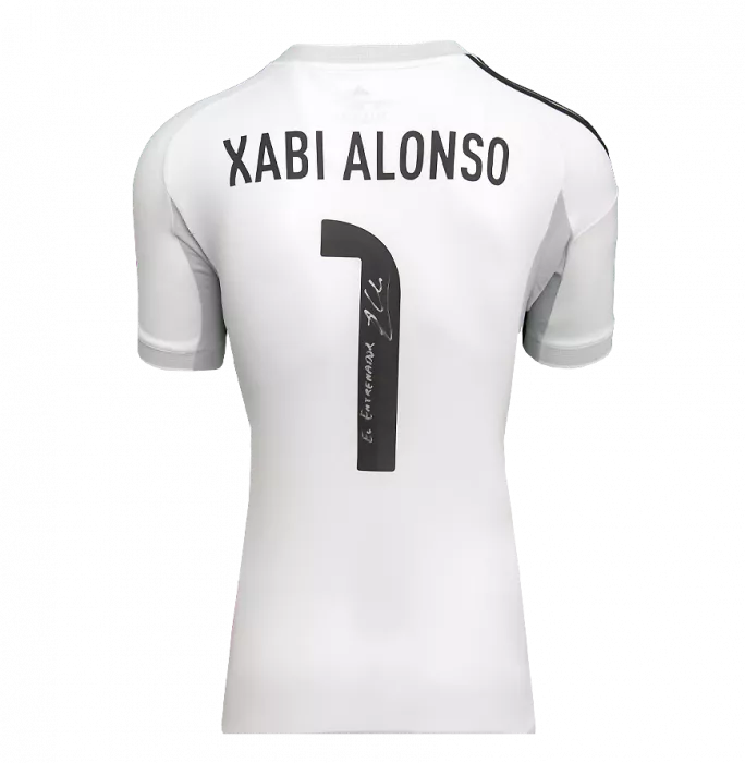 Xabi Alonso Real Madrid 2025-26 Home Shirt In Classic Frame - El Entrenador Inscription