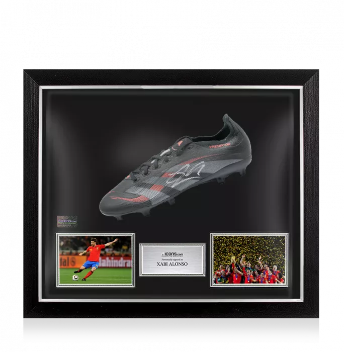 Xabi Alonso Signed Adidas Predator Boot In Bubble Frame: Option 1