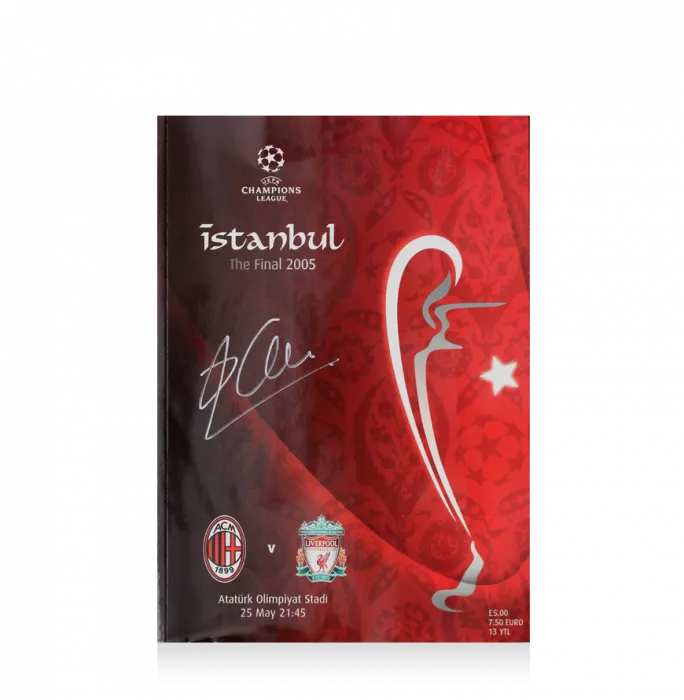 Xabi Alonso Signed And Framed Programme: 2005 UEFA Champions League Final