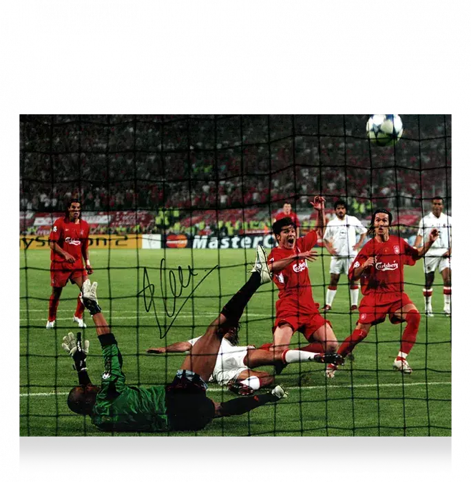 Xabi Alonso Signed Liverpool FC Photo: 2005 UEFA Champions League Final Goal