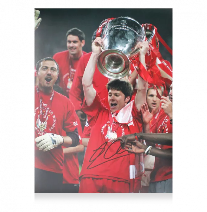 Xabi Alonso Signed Liverpool FC Photo In Premium Photo Frame: 2005 Champions League Winners