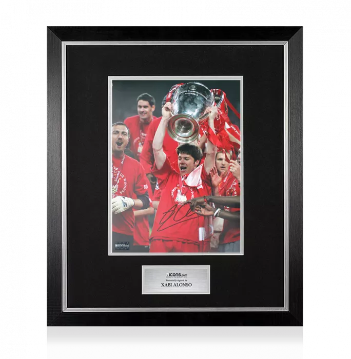 Xabi Alonso Signed Liverpool FC Photo In Premium Photo Frame: 2005 Champions League Winners