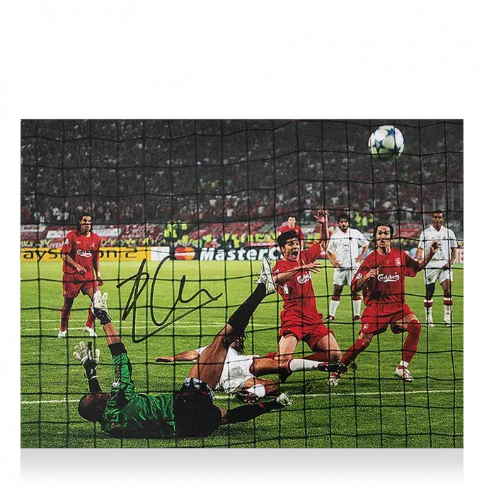Xabi Alonso Signed Liverpool Photo: 2005 UEFA Champions League Final Goal
