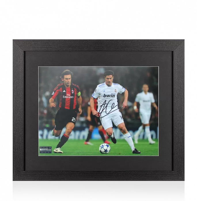 Xabi Alonso Signed Real Madrid Photo In Black Wooden Frame: UEFA Champions League v AC Milan