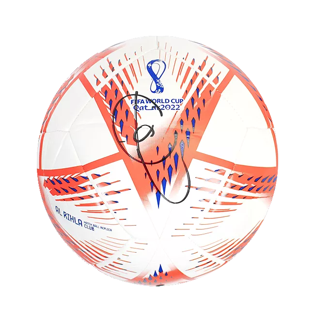 Xavi Official 2022 FIFA World Cup™ Signed Football In Acrylic Case