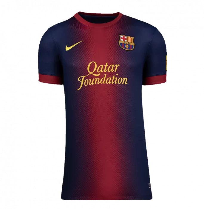 Xavi Official FC Barcelona Back Signed And Framed 2012-13 Home Shirt