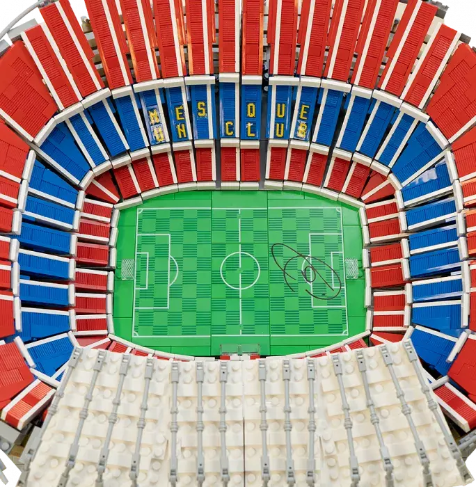 Xavi Official FC Barcelona Signed LEGO® Camp Nou Set