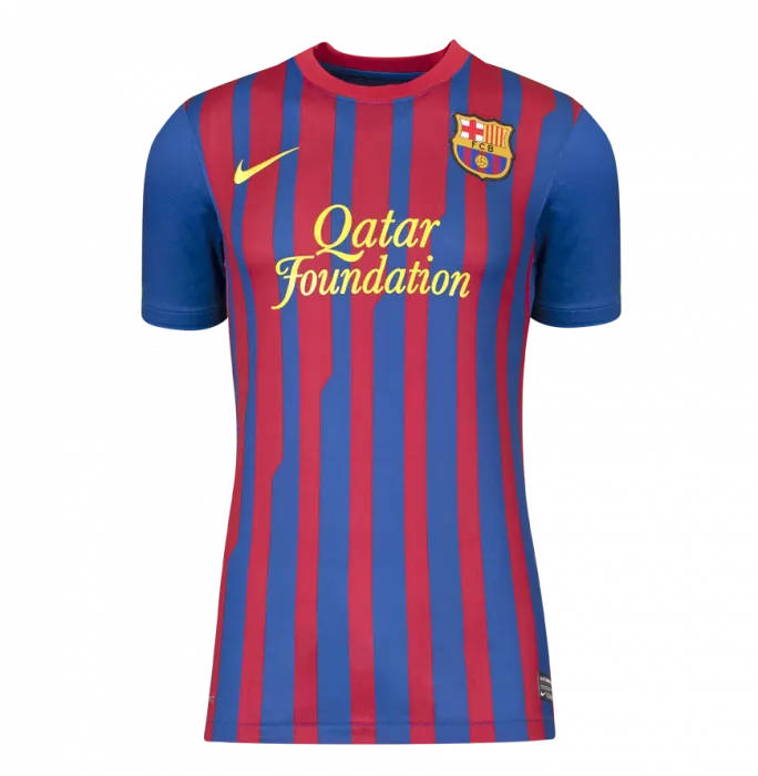 Xavi Official UEFA Champions League Back Signed And Framed FC Barcelona 2011-12 Home Shirt