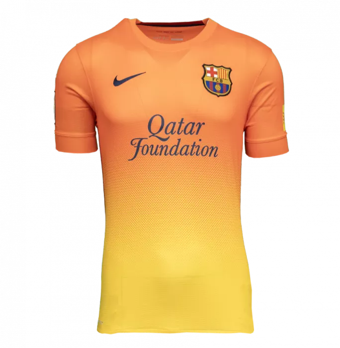 Xavi Official UEFA Champions League Back Signed And Hero Framed FC Barcelona 2012-13 Away Shirt