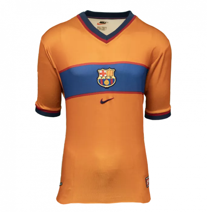 Xavi Official UEFA Champions League Back Signed And Framed FC Barcelona 1998-00 Third Shirt