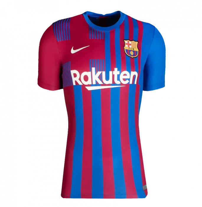 Xavi Official UEFA Champions League Back Signed And Framed FC Barcelona 2021-22 Home Shirt With Fan Style Number