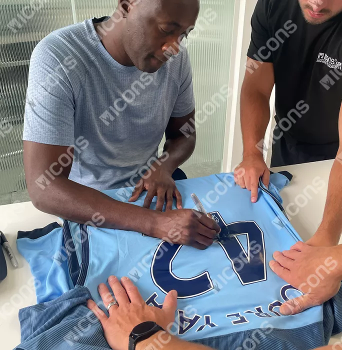 Yaya Toure Back Signed Manchester City 2016-17 Home Shirt In Hero Frame: Option 1