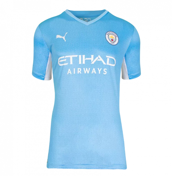 Yaya Toure Back Signed Manchester City 2021-22 Home Shirt In Deluxe Packaging