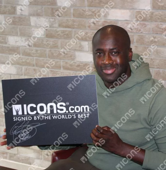 Yaya Toure Front Signed Qingdao Huanghai 2018 Player Issue Away Shirt