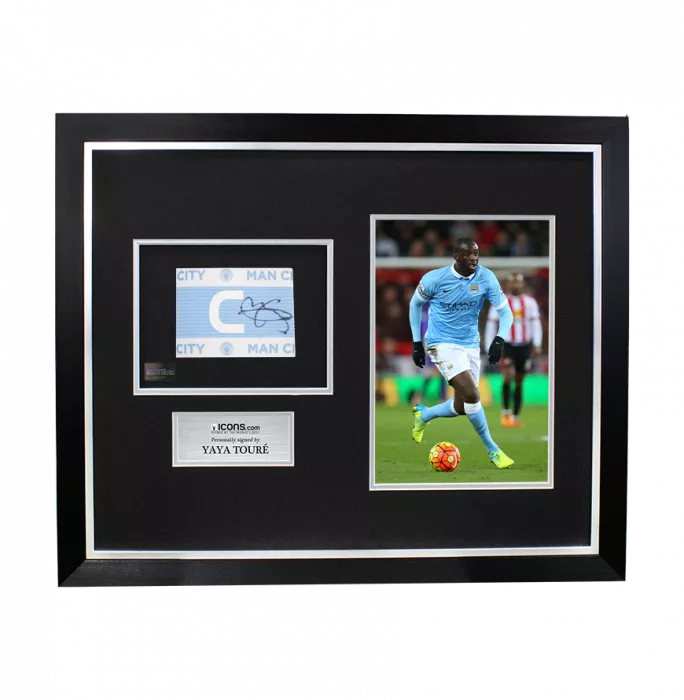 Yaya Toure Signed and Framed Manchester City Captain's Armband