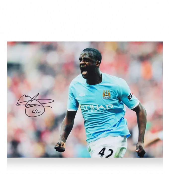 Yaya Toure Signed Manchester City Photo: FA Cup Semi Final Goal vs Manchester United