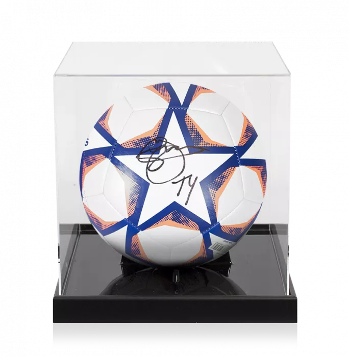 Yaya Toure Signed UEFA Champions League Football In Acrylic Case