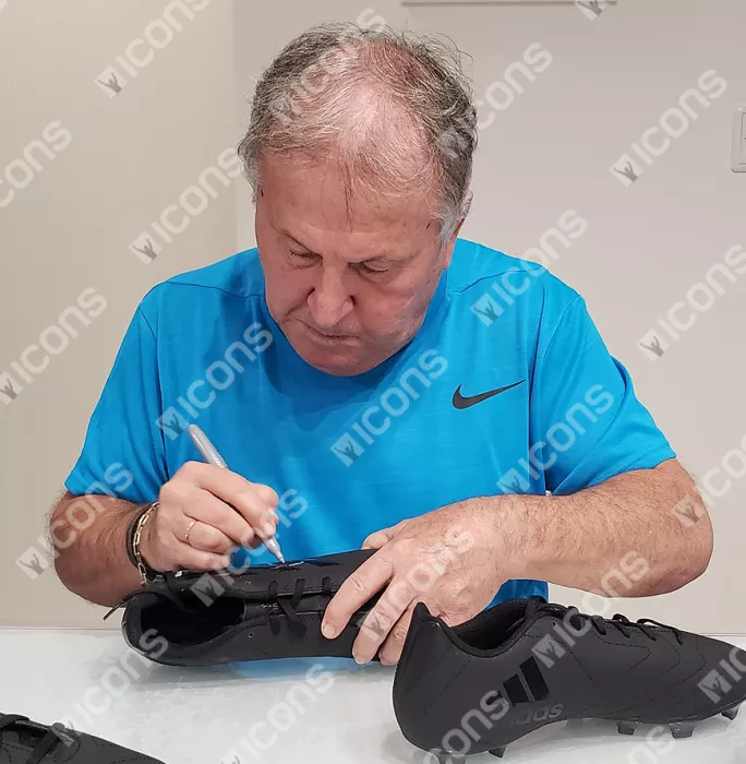 Zico Signed Black Adidas Blackout Boot In Acrylic Case