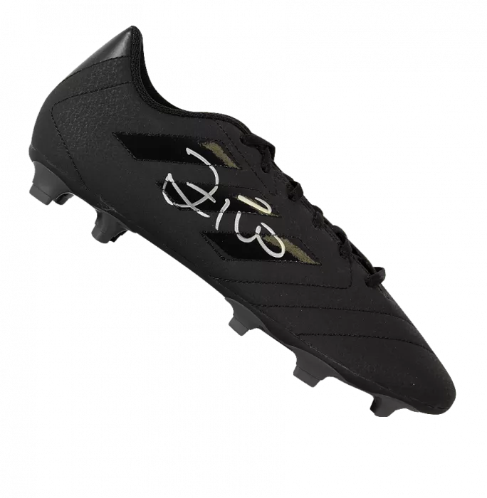 Zico Signed Black Adidas Blackout Boot In Acrylic Case