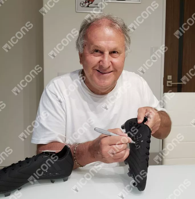 Zico Signed Black Adidas Blackout Boot In Acrylic Case