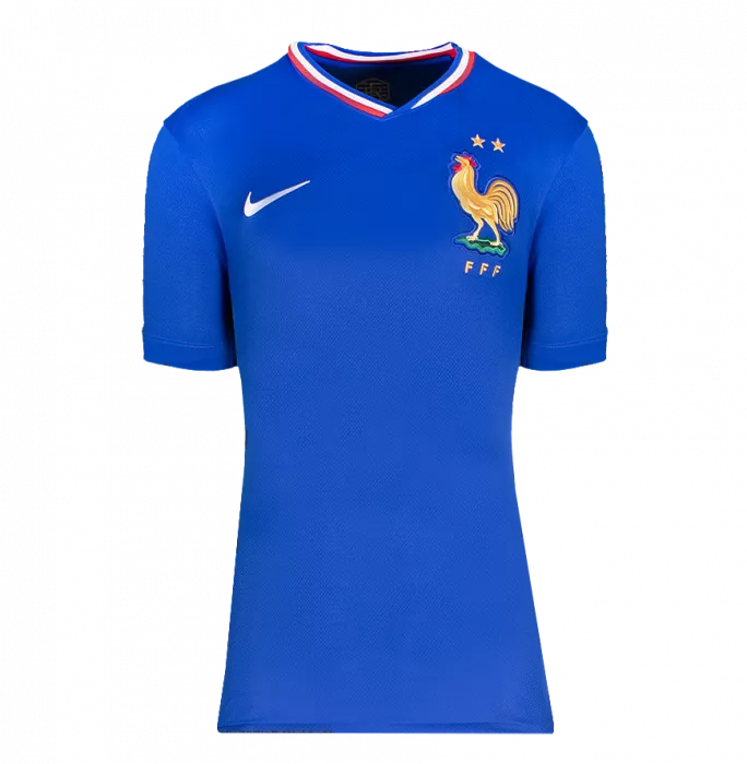 Zinedine Zidane Back Signed France 2024 Shirt With Fan Style Numbers In Classic Frame