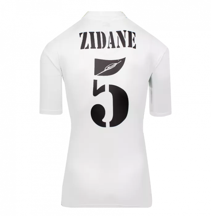 Zinedine Zidane Back Signed Real Madrid 2002-03 Home Shirt In Classic Frame