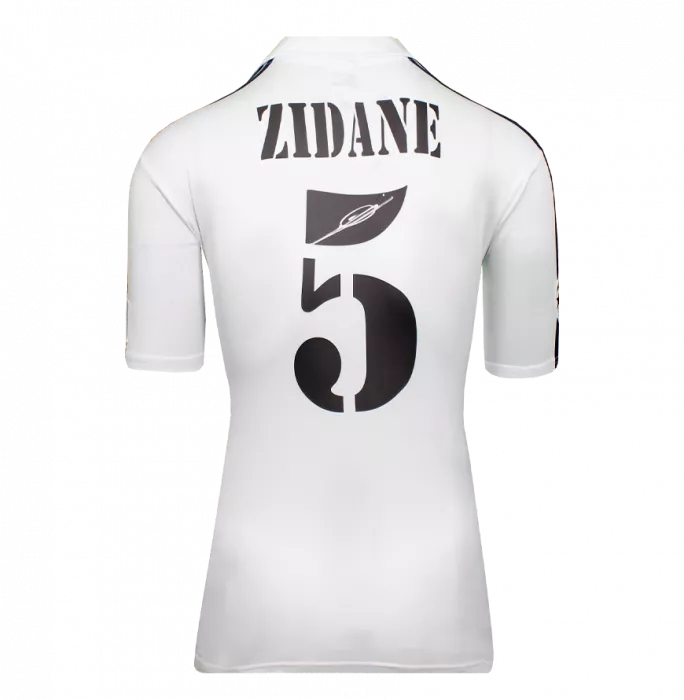 Zinedine Zidane Back Signed Real Madrid 2002 Home Shirt In Classic Frame