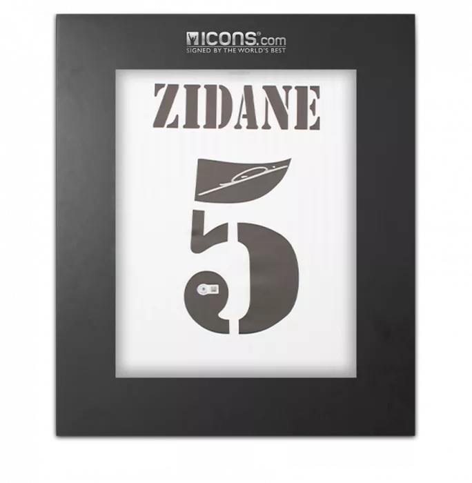 Zinedine Zidane Back Signed Real Madrid Icon Shirt In Deluxe Packaging