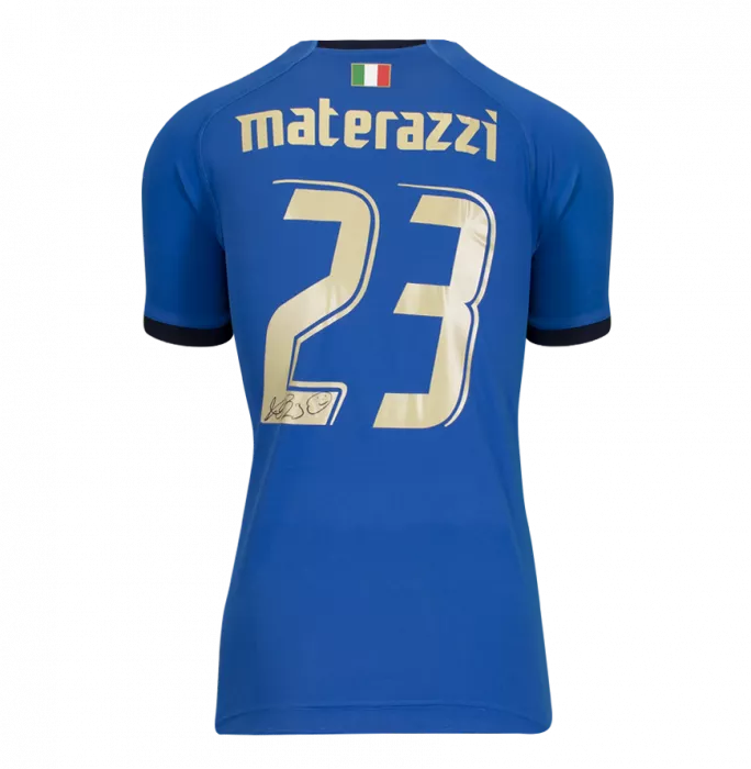 Zinedine Zidane & Marco Materazzi Signed France & Italy Shirts In Classic Dual Frame