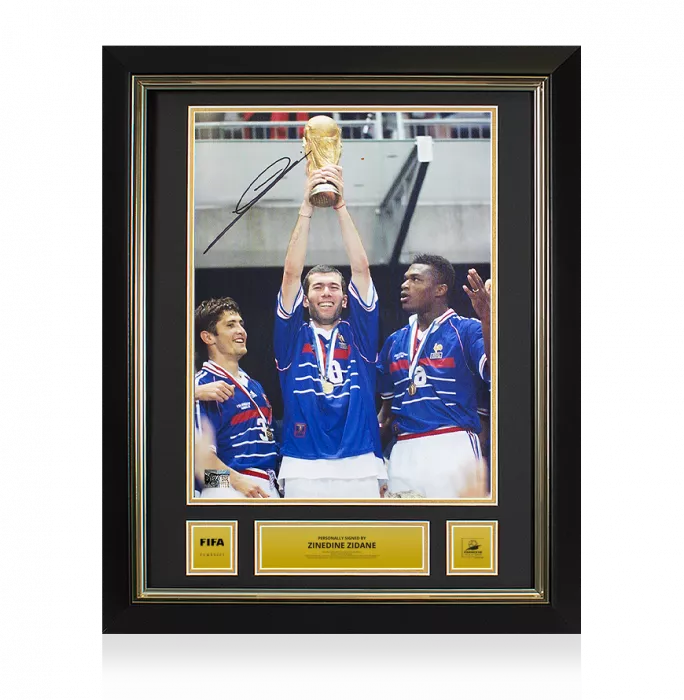Zinedine Zidane Official 1998 FIFA World Cup ™ Signed And Framed France Photo: 1998 Winner