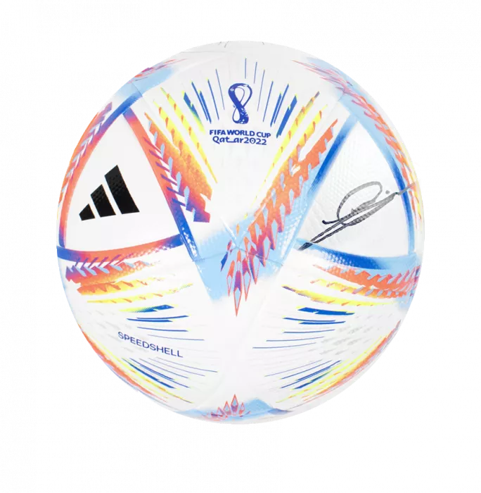 Zinedine Zidane Official 2022 FIFA World Cup™ Signed 2022 Football In Acrylic Case