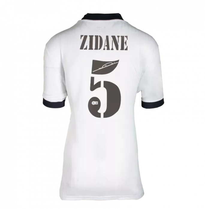 Zinedine Zidane Official UEFA Champions League Back Signed And Hero Framed Real Madrid Icon Shirt