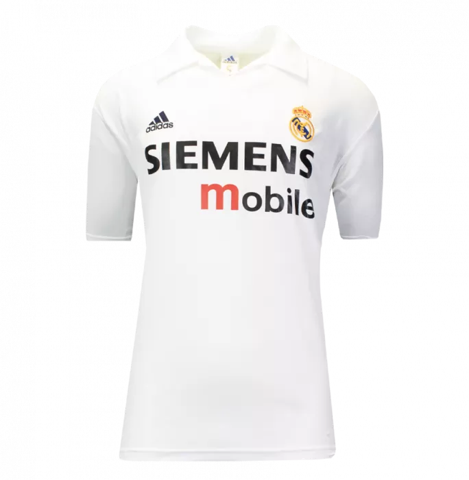 Zinedine Zidane Official UEFA Champions League Back Signed And Framed Real Madrid 2002-03 Home Shirt