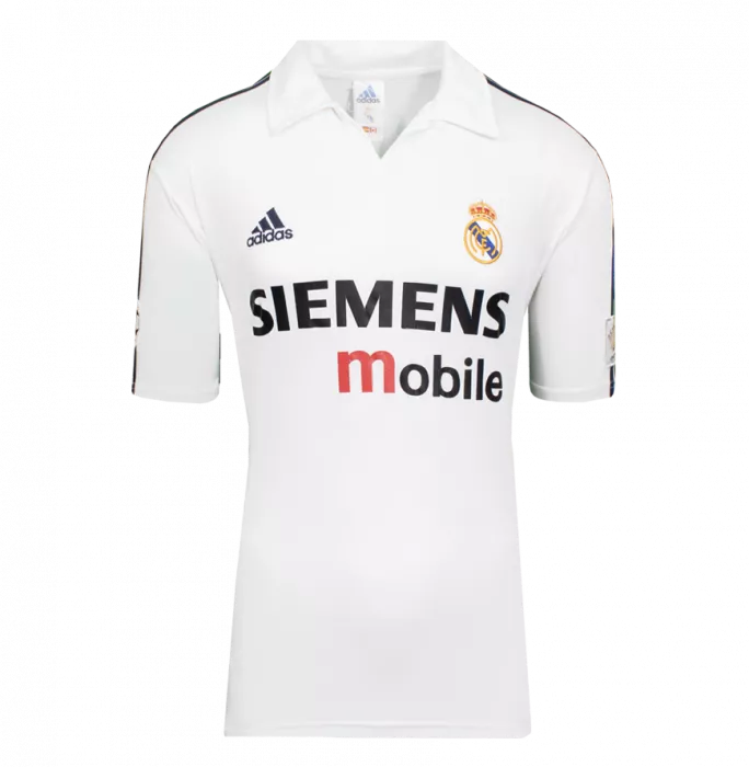Zinedine Zidane Official UEFA Champions League Back Signed And Hero Framed Real Madrid 2002 Home Shirt