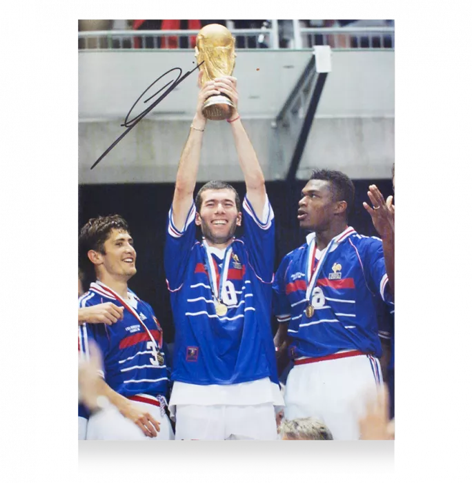 Zinedine Zidane Signed France Photo: 1998 World Cup Winner