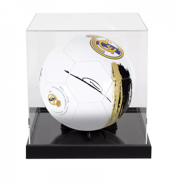 Zinedine Zidane Signed Real Madrid CF Branded Football In Acrylic Case