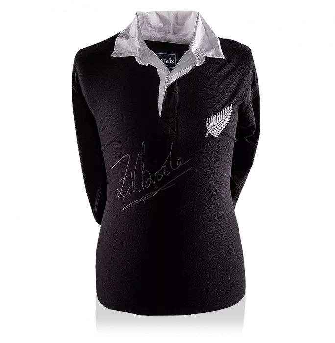 Zinzan Brooke Front Signed Retro New Zealand Rugby Shirt