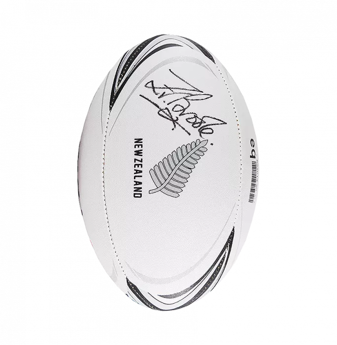 Zinzan Brooke Signed New Zealand Branded Rugby Ball