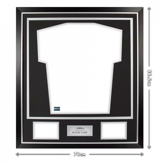 Zlatan Ibrahimovic Back Signed AC Milan Retro Home Shirt In Classic Frame