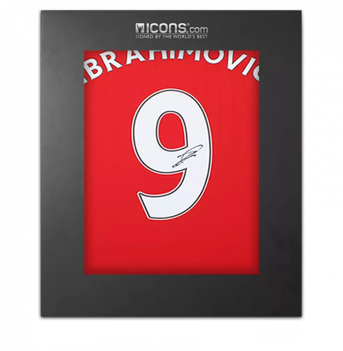 Zlatan Ibrahimovic Back Signed Manchester United 2022-23 Home Shirt with Fan Style Number In Deluxe Packaging
