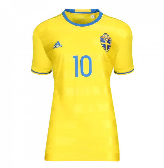 Zlatan Ibrahimovic Official FIFA World Cup™ Back Signed And Hero Framed Sweden 2016-17 Home Shirt