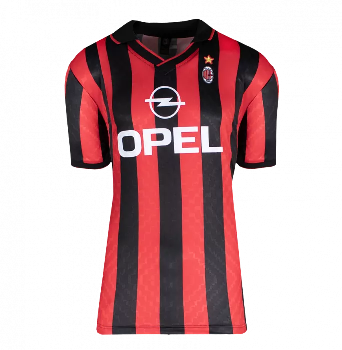 Zlatan Ibrahimovic Official UEFA Champions League Back Signed And Framed AC Milan Retro Home Shirt