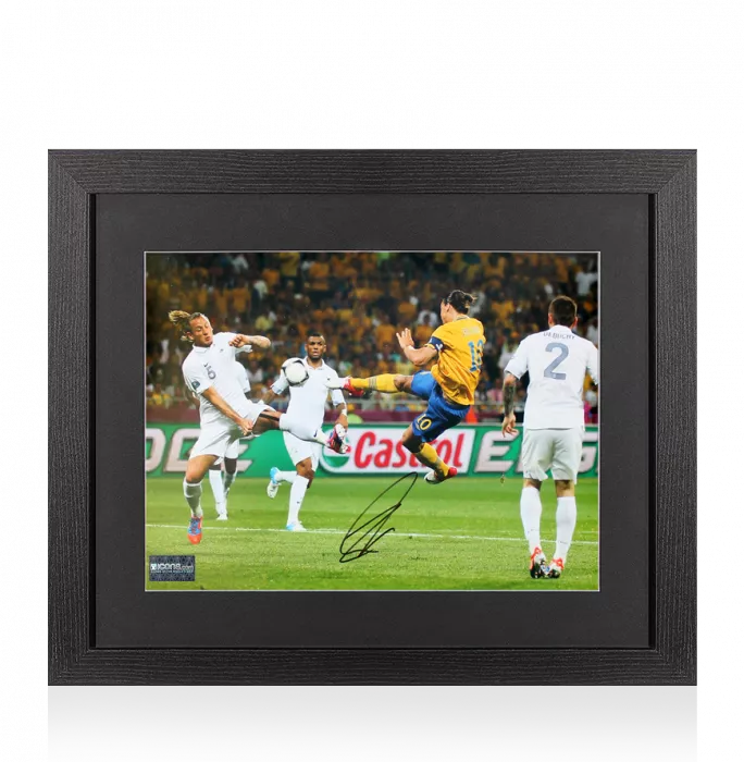 Zlatan Ibrahimovic Signed Sweden Photo In Black Wooden Frame: UEFA EURO 2012 Goal Vs France