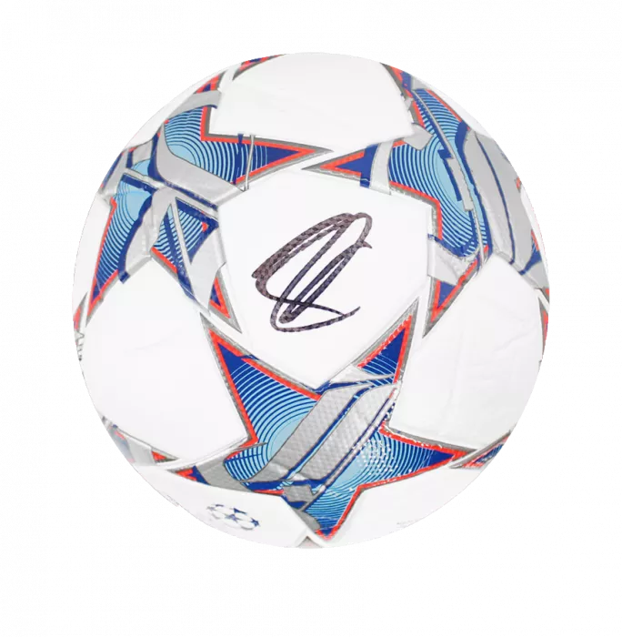 Zlatan Ibrahimovic Signed UEFA Champions League Football In Acrylic Case